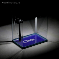 Аквариум SeaStar HX-390F в комплекте: LED-лампа 3х цветная, 7 режимов, фильтр, 30 л, голубой