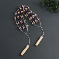 Массажёр-лента для спины, 9 звеньев, деревянный, с шипами, 84 &times; 7,5 &times; 3 см