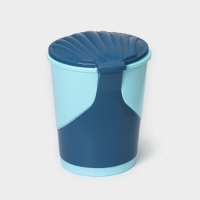 Ведро для мусора, 10 л, с педалью, голубое