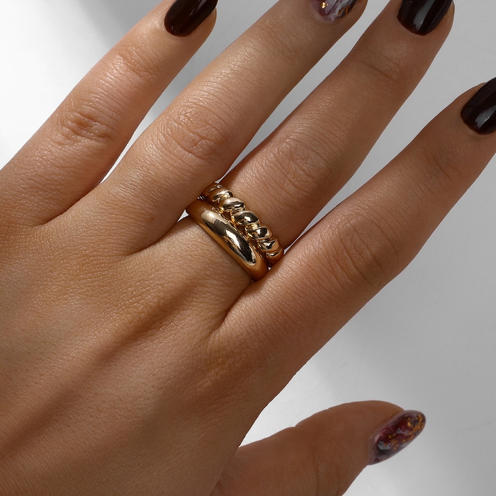 Кольцо &laquo;Тренд&raquo; параллель, цвет золото, безразмерное