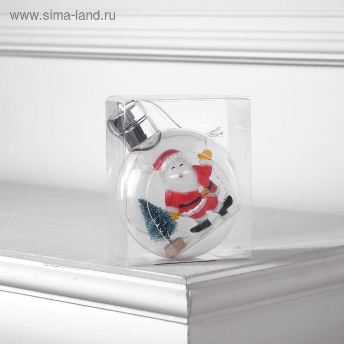 Ёлочный шар «Дед Мороз», батарейки, 5 LED, свечение тёплое белое Ёлочный шар «Дед Мороз», батарейки, 5 LED, свечение тёплое белое