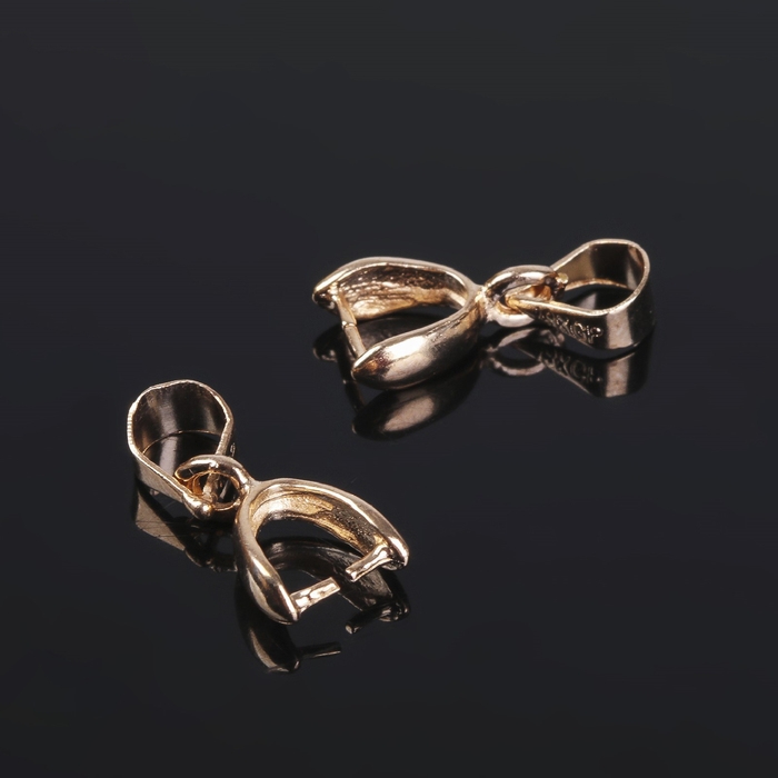 Держатель для кулона, 14×6 мм (набор 5 шт.), К214, цвет золото Держатель для кулона, 14×6 мм (набор 5 шт.), К214, цвет золото