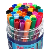 Фломастеры 36 цветов, в тубусе, синий "Мишка" Фломастеры 36 цветов, в тубусе, синий "Мишка"