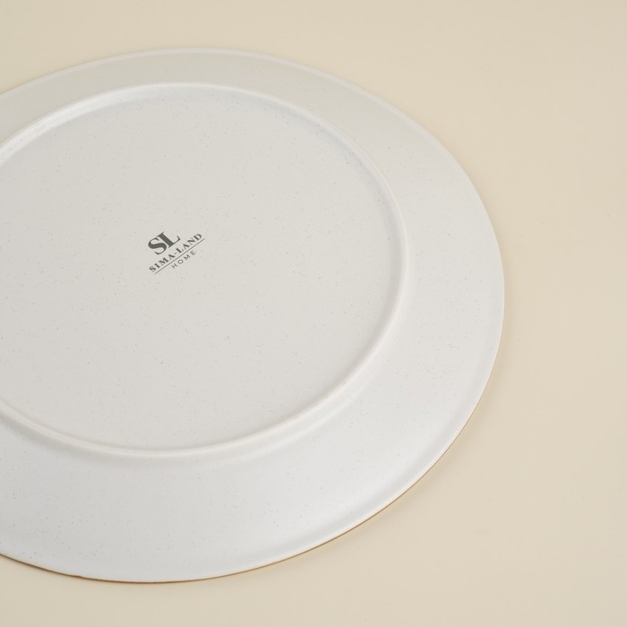 Тарелка обеденная фарфоровая SL Home &laquo;Волна в камне&raquo;, d=25,5 см, цвет белый