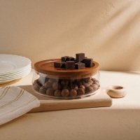 Фруктовница стеклянная с крышкой SL Home «Южная акация», 1 л, 19×6 см, цвет прозрачный Фруктовница стеклянная с крышкой SL Home «Южная акация», 1 л, 19×6 см, цвет прозрачный