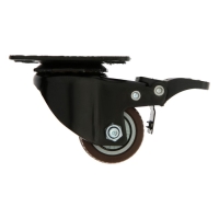 Колесо мебельное CAPPIO d=40,на площадке,со стопором,поворотное, покрытие TPR Колесо мебельное CAPPIO d=40,на площадке,со стопором,поворотное, покрытие TPR