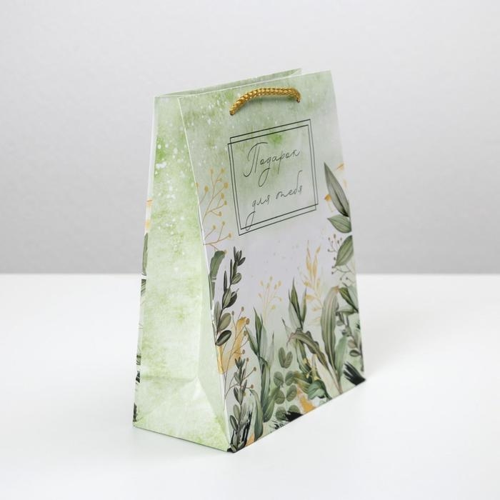 Пакет подарочный ламинированный, упаковка, For you, MS 18 х 23 х 8 см