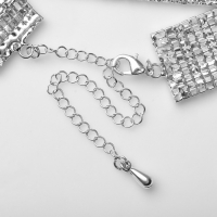 Чокер &laquo;Лёд&raquo; нити вниз, цвет белый в серебре, 26,5 см