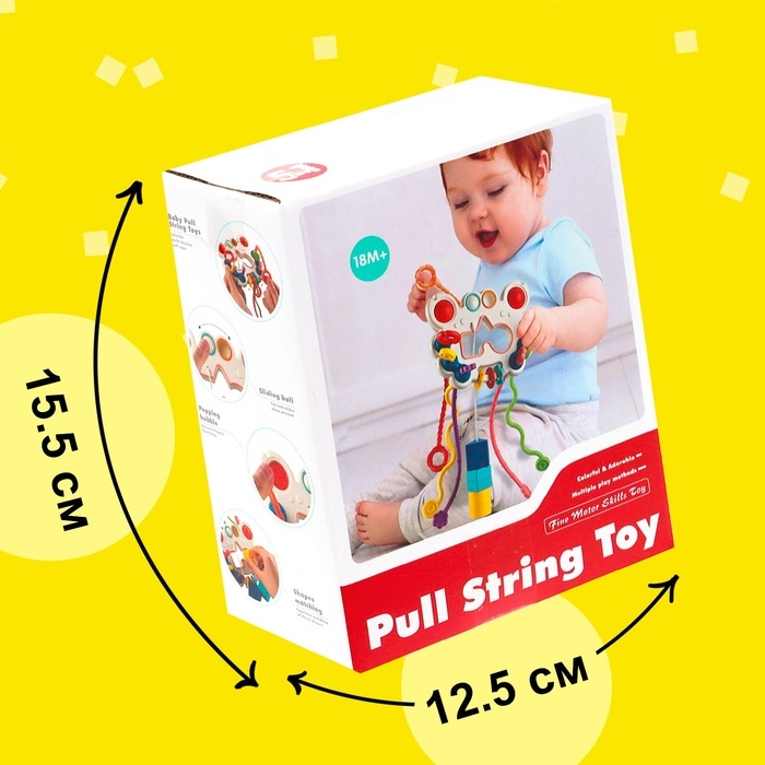 Игрушка развивающая для малышей &laquo;Крабик&raquo;, тянучка с сортером