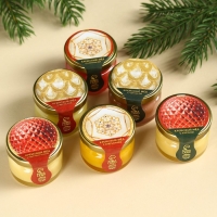 Подарочный набор &laquo;С новым годом!&raquo;: чай чёрный с мятой 50 г., крем-мёд 180 г (6 шт. x 30 г).