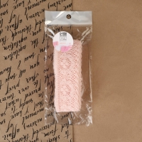 Кружево капроновое, 35 мм &times; 10 &plusmn; 1 м, цвет персиковый