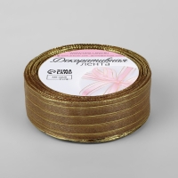 Лента капроновая, с люрексом, 25 мм &times; 9,1 &plusmn; 0,5 м, цвет золотой