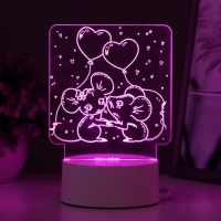 Светильник "Мышата" LED RGB от сети 11,2х9,5х12,6 см RISALUX