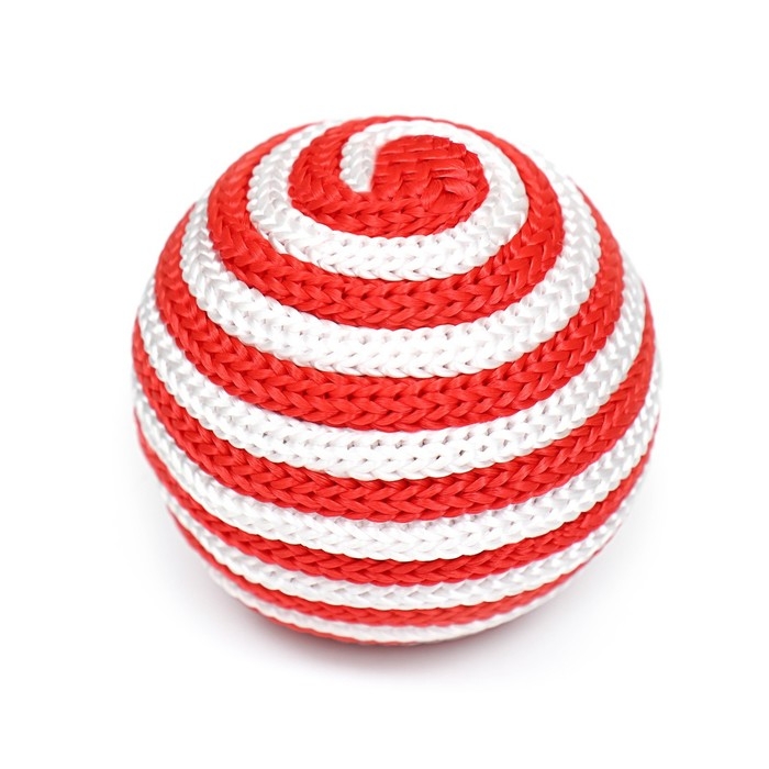 Шар-погремушка 5,5 см, белый/красный