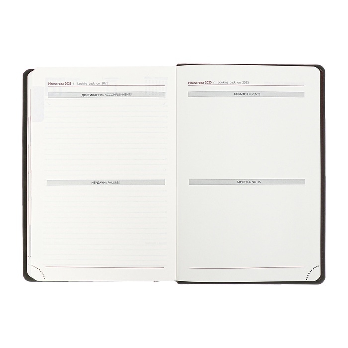 Ежедневник датир 2025г А5 176л ESCALADA, тв обл, иск кожа, бл тис,ляс,кр бл 70г/м2,синий