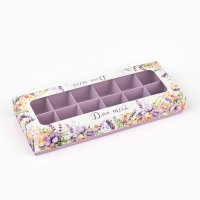 Коробка складная под 12 конфет &laquo;Для тебя&raquo;, 3,8 х 10,5 х 26,5 см