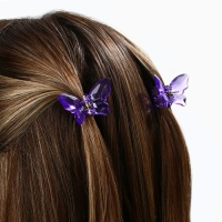 Краб для волос в форме бабочек &laquo;Самой волшебной&raquo;, 2 шт., 4 х 3 х 2.5 см