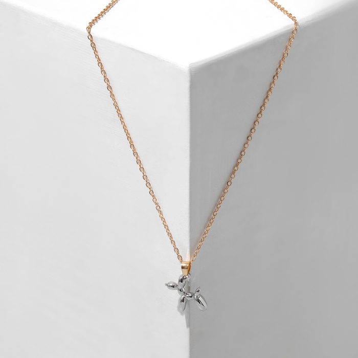 Кулон &laquo;Собачка&raquo; игрушечная, цвет серебро в золоте, 45 см