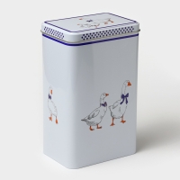 Банка для сыпучих продуктов &laquo;Гуси&raquo;,2,7 л, 13,5 х 9,5 х 21,5 см, жесть