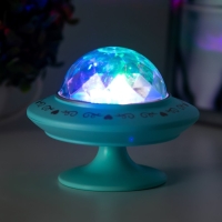 Ночник-проектор "Фьюжн" LED 3хLR44 диско, голубой 12х12х10 см RISALUX Ночник-проектор "Фьюжн" LED 3хLR44 диско, голубой 12х12х10 см RISALUX