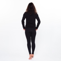 Термобельё женское (леггинсы), цвет чёрный, размер 54