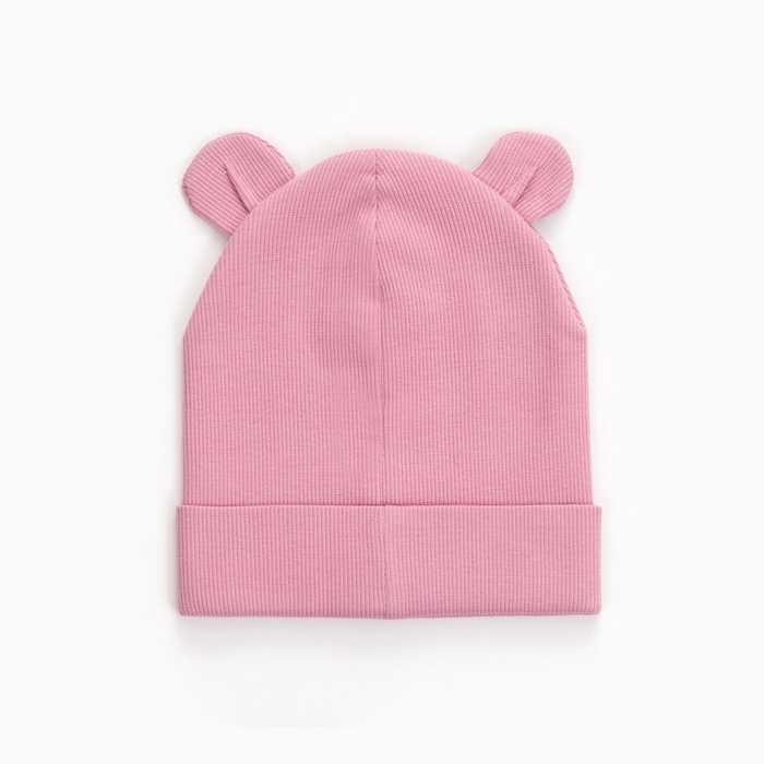 Шапка для девочки, цвет светло-розовый, размер 40-42