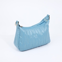 Сумка кросс-боди на молнии, цвет голубой