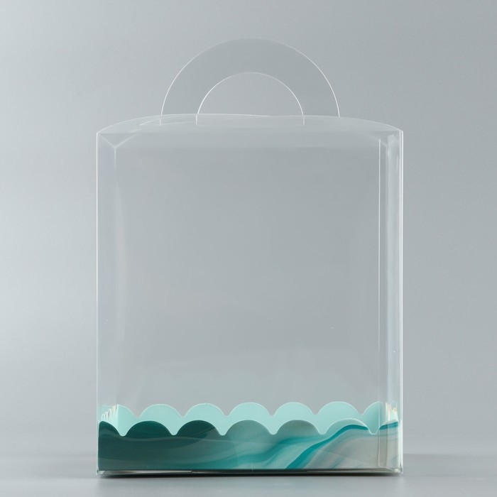 Коробка кондитерская, сундук, упаковка, &laquo;Бирюза&raquo;, 16 х 16 х 18 см