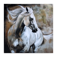Картина на холсте "Белый конь" 50*50 см Картина на холсте "Белый конь" 50*50 см