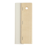 Шпатель резиновый ТУНДРА, белый, с деревянной ручкой, 150 мм