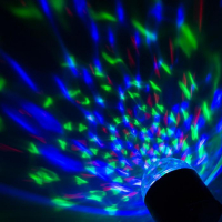 Световой прибор &laquo;Хрустальный шар&raquo; 7.5 см, свечение RGB, 220 В, чёрный