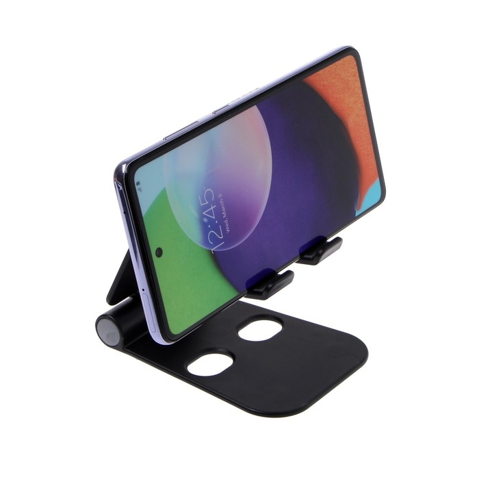 Подставка для телефона Luazon, регулируемая высота, силиконовые вставки, черная