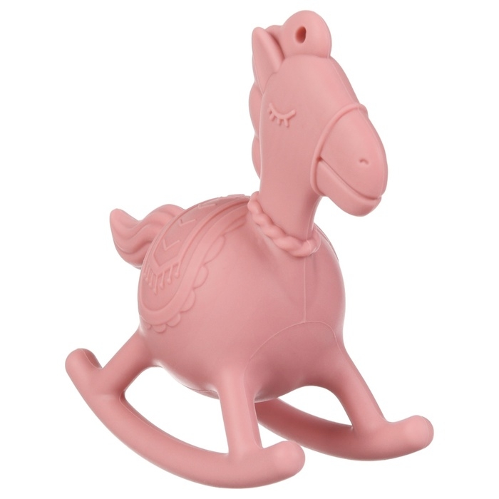 Игрушка - прорезыватель силиконовый с погремушкой &laquo;Лошадка&raquo;, цвет розовый, Крошка Я
