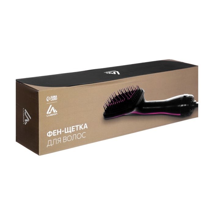 Фен-щётка Luazon LFS-01, 1600 Вт, 3 скорости, 1 насадка, чёрно-розовая Фен-щётка Luazon LFS-01, 1600 Вт, 3 скорости, 1 насадка, чёрно-розовая