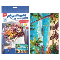 Картина по номерам «На острове», на картоне, 20 × 28,5 см Картина по номерам «На острове», на картоне, 20 × 28,5 см