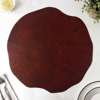 Салфетка сервировочная на стол &laquo;Спил&raquo;, 38&times;39 см, цвет коричневый