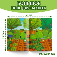 Наклейки многоразовые &laquo;Что где растёт&raquo;, формат А4