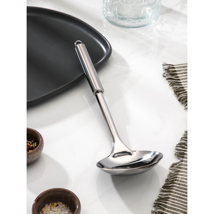 Половник из нержавеющей стали Доляна &laquo;Металлик&raquo;, 150 мл, h=31 см, цвет серебряный