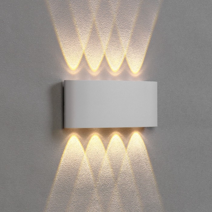 Светильник фасадный &laquo;Полусфера&raquo;, FSD-067, 8 Вт, 3000К, 4 луча, IP65, 220 В, пластик, белый   1008421