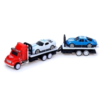 Грузовик инерционный &laquo;Автовоз&raquo;, с 2 машинками, МИКС