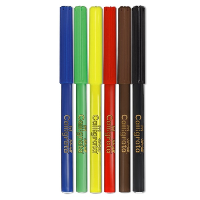 Фломастеры 6 цветов, TOP Calligrata, в блистере Фломастеры 6 цветов, TOP Calligrata, в блистере