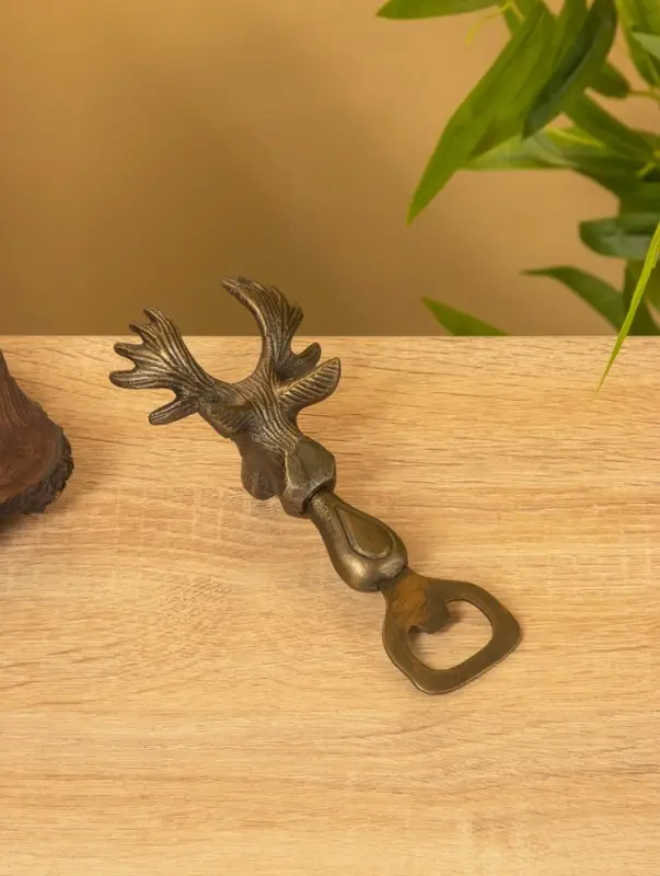 Открывашка "Лось" 15,5х7,5х5 см, алюминий