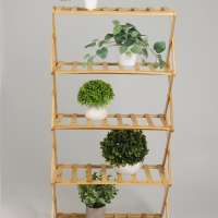 Подставка для цветов Greengo, 5 полок, 50 &times; 25 &times; 89 см, напольная, бамбук