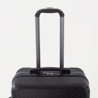 Чемодан средний 60 л (M), &laquo;Фабрика КАРТЕКС&raquo;, отдел на молнии, кодовый замок, 4 колеса, цвет чёрный