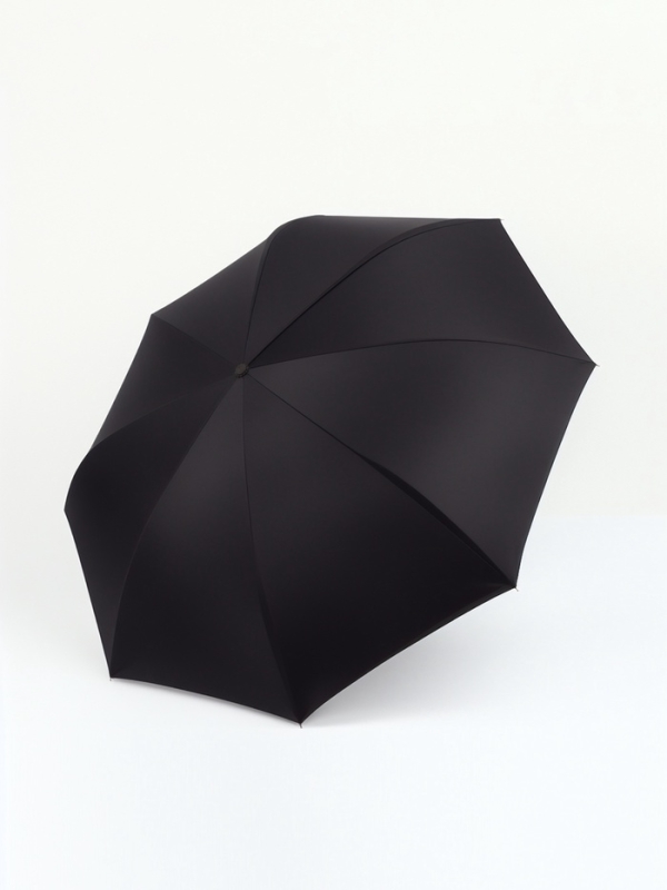 Зонт - наоборот &laquo;Однотон&raquo;, механический, 8 спиц, R = 53/61 см, цвет чёрный/синий