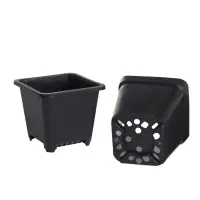 Горшок для рассады, 250 мл, d=9 см, h=8 см, пластик, чёрный, Greengo