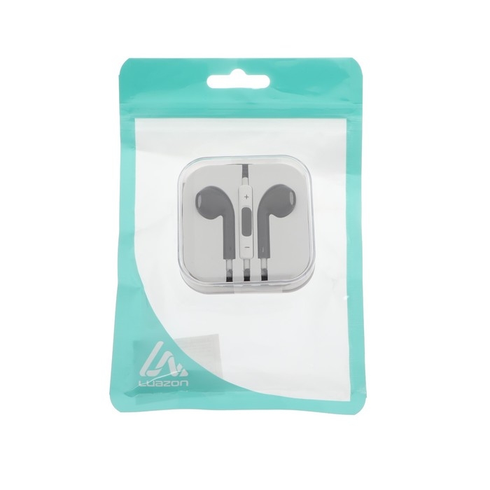 Наушники Luazon VBT 1.2, вкладыши, микрофон, чёрные