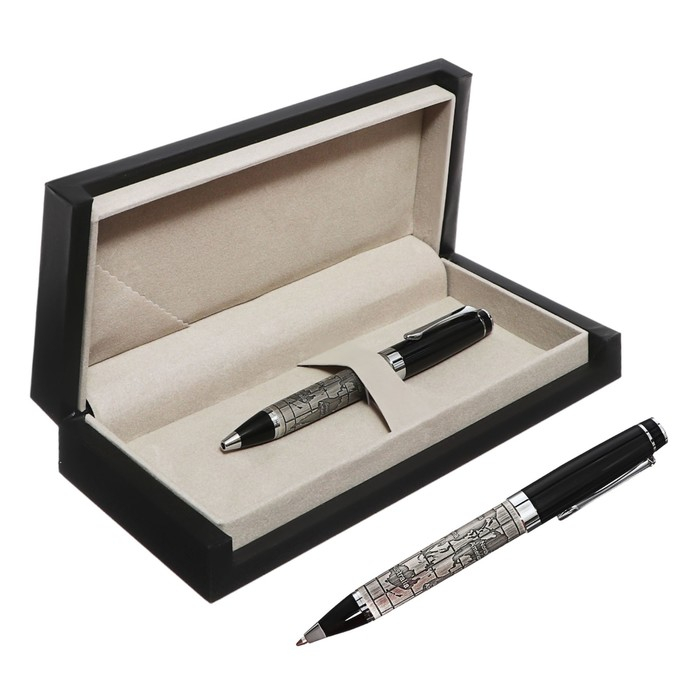 Ручка шариковая, подарочная, в кожзам футляре, &laquo;Карта&raquo;