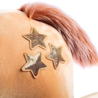 Качалка &laquo;Лошадка: Звёздочка&raquo;, музыкальная, цвет бежевый, цвет звёзд МИКС