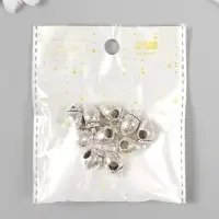 Бусина для творчества металл "Клубника" серебро 0,9х1,6 см